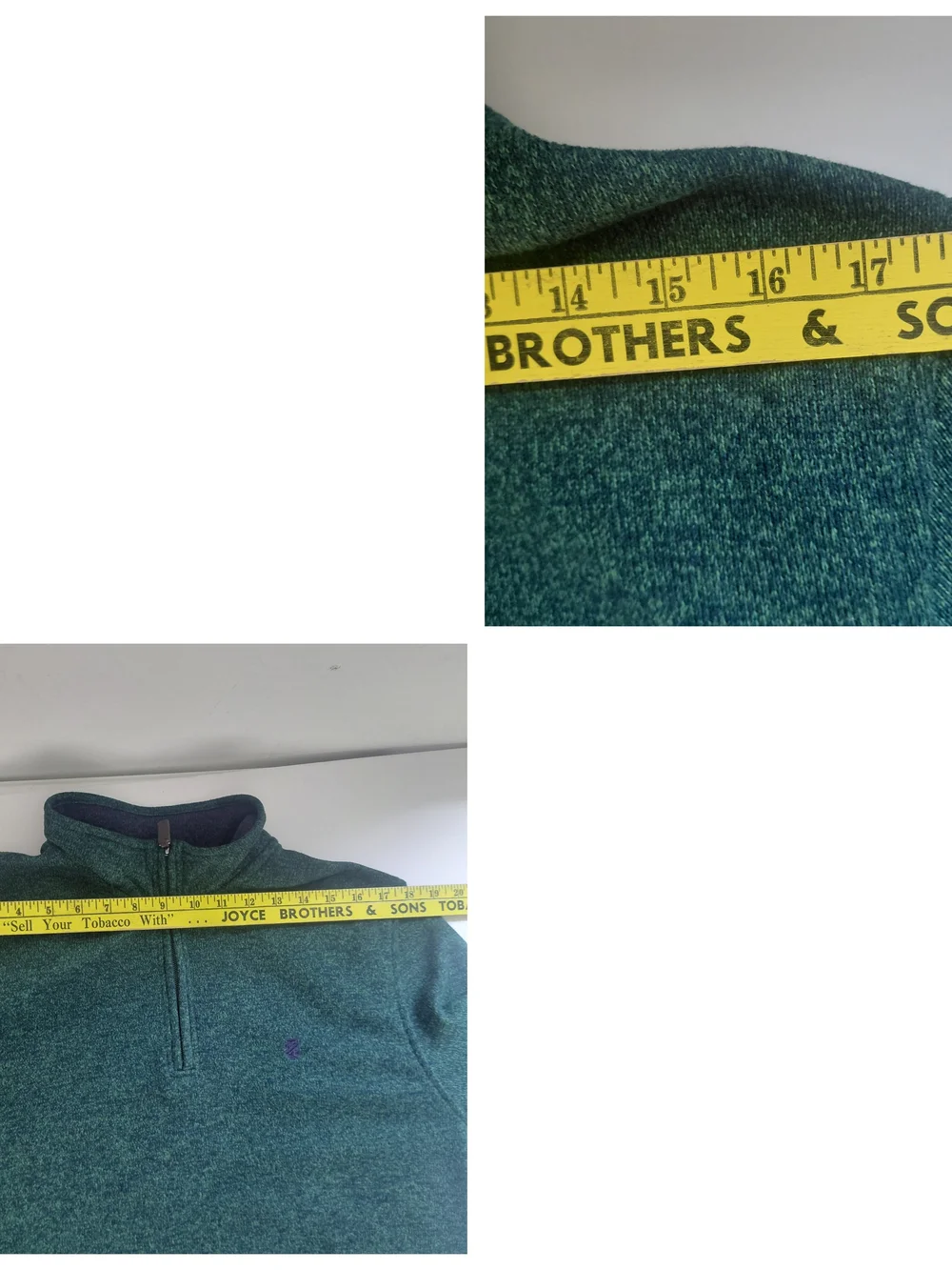 IZOD Men’s Green Quarter-Zip Sweater XL
